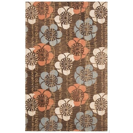 Safavieh 2 ft.-6 in. x 4 ft. Blossom Hand Hooked Accent Area Rug, Brown and Multicolor BLM923A-24